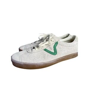 VANS Sport Low Felicidade Marshmallow Hairy Suede‎ White And Green Men's Size 11